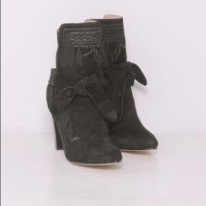Ulla Johnson black suede embroidered Aggie boots size 7